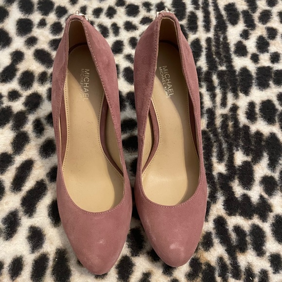 MICHAEL Michael Kors Shoes - Michael Kors Dusty Pink Suede Heels